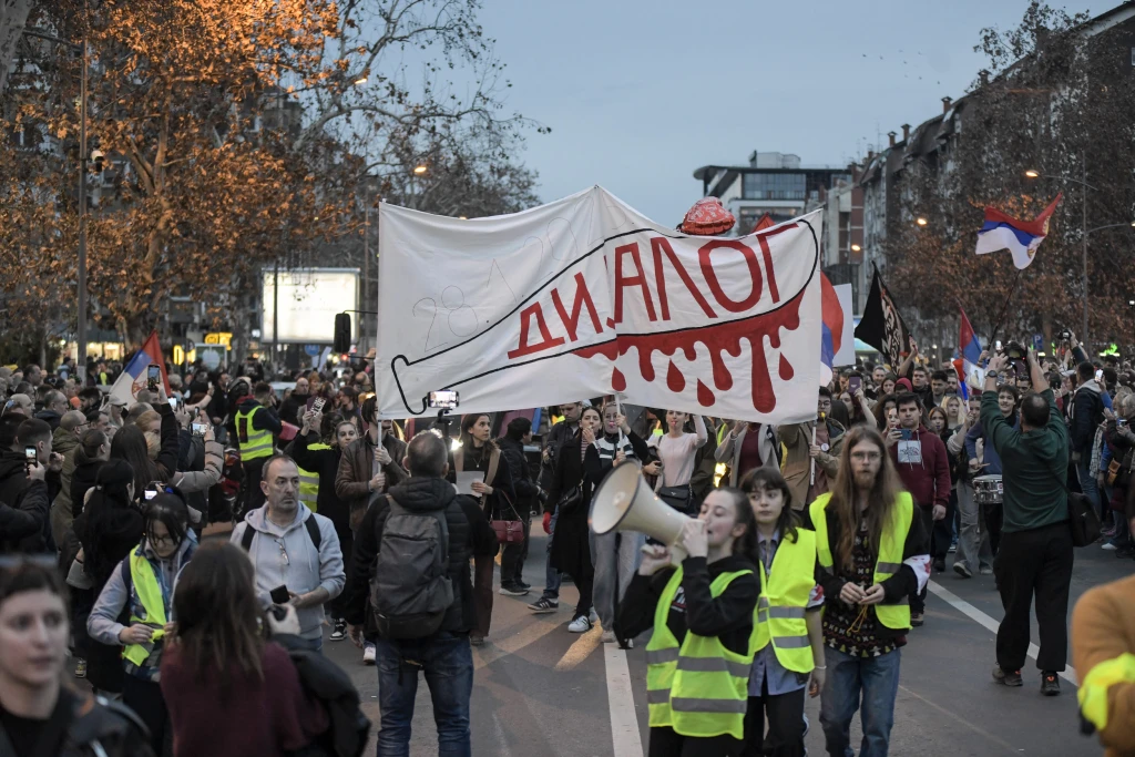 NOVI SAD PROTEST ZBOG PRETUCENE STUDENTKINJE FOTO NENAD MIHAJLOVIC 178