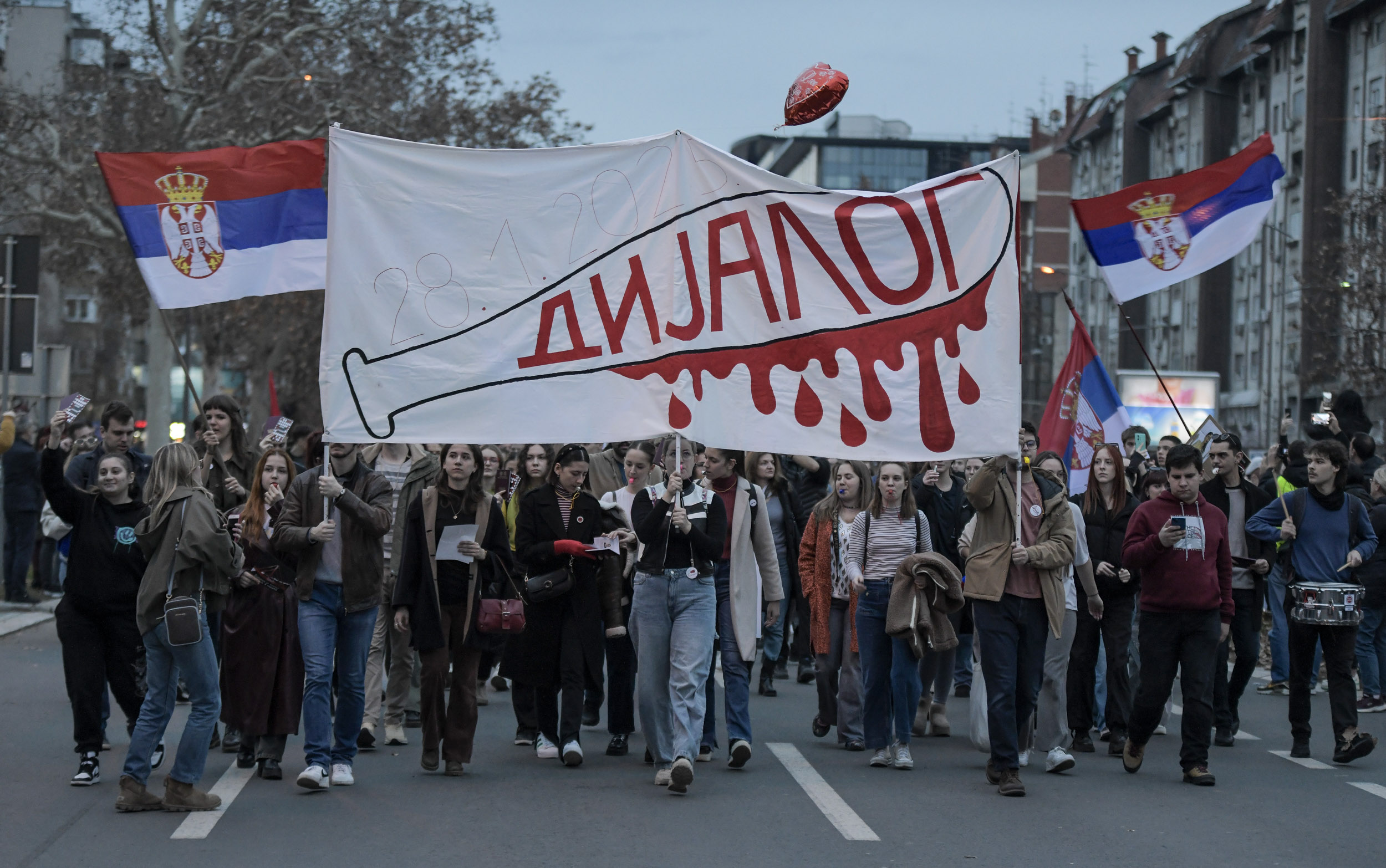 NOVI SAD PROTEST ZBOG PRETUCENE STUDENTKINJE FOTO NENAD MIHAJLOVIC 179