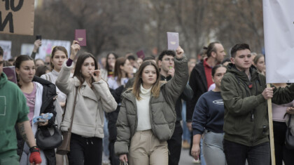 NOVI SAD PROTEST ZBOG PRETUCENE STUDENTKINJE FOTO NENAD MIHAJLOVIC 188