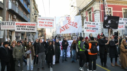 Protest Protestna setnja Putujuce pozoriste 110225 Foto Amir Hamzagic 16