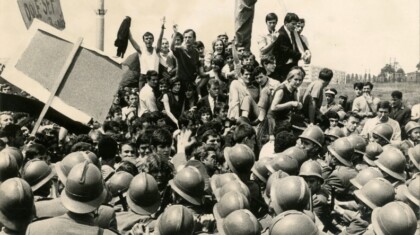 Studentske demonstracije u Beogradu 1968 foto Stevan Kragujevic wikipedia