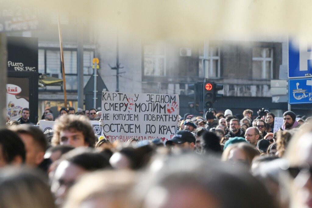 Godina prođe, obmana nikad 3 kultura u blokadi protest 030225 foto filip kraincanic nova rs 22