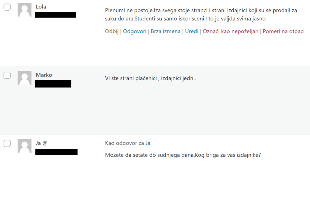 Zašto puštamo botovske komentare 18 analiza novo