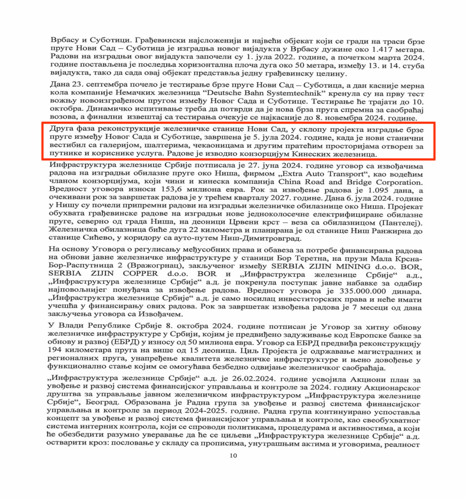 Kad „šef“ skrati rokove za brzu prugu 5 18112024 Izve taj o realizaciji PP za period I IX 2024. god 11 copy
