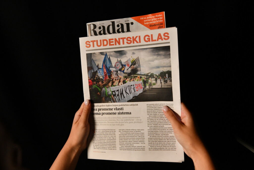 Novi Radar uz dodatak "Studentski glas": Struka više ništa ne potpisuje jer ju je Vučić okrivio za pad nadstrešnice 3 VEC 9746