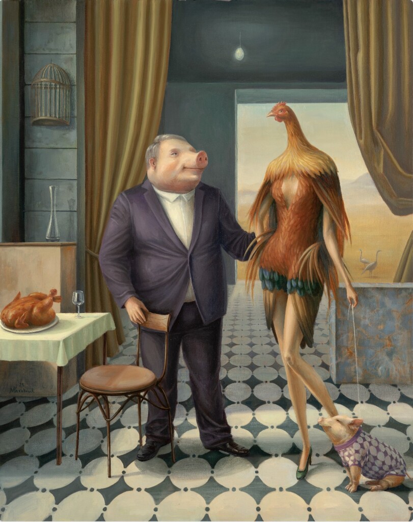 Procvat imaginacije 2 Marijana Rakicevic tricky games ulje na platnu 100x80cm 2025god