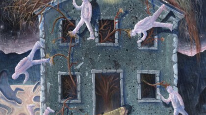 Rade Vujacic Pupoljci akril 120x90cm 2024god