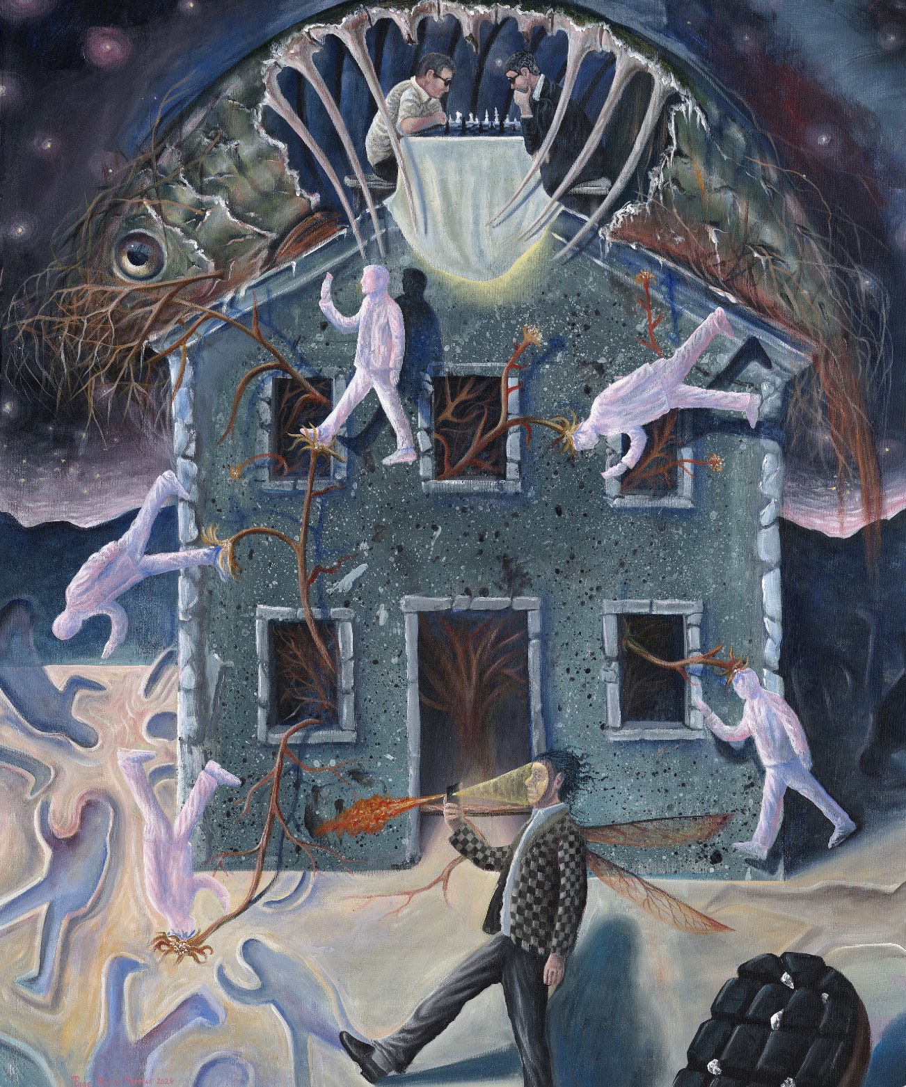 Rade Vujacic Pupoljci akril 120x90cm 2024god
