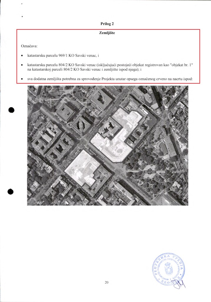 Za zakup na 99 godina Kušner neće platiti ni evro 18 INVESTICIONI UGOVOR Predlog SRB 12.02.2024. 20 copy 1