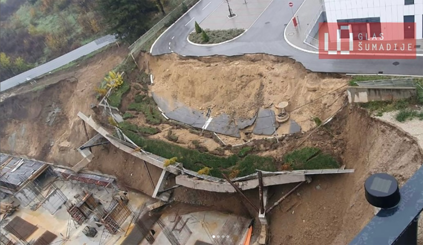 kragujevac put se obrusio urusio se potporni zid Foto Glas Sumadijeglassumadije rs 1