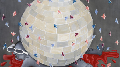 Ј Тадија Јаничић СМРТ У ДИСКОТЕЦИ 2016. уље на платну 180 x 180 цм copy