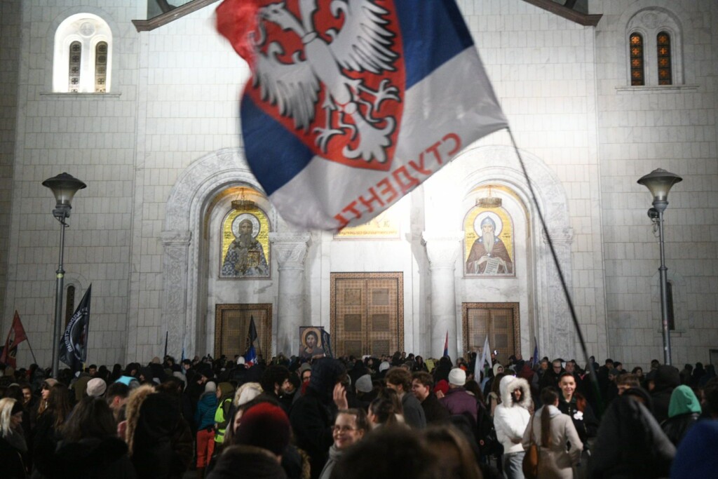 studentski protest „Znanje je moc povodom skolske slave Svetog Save ispred rektorata foto filip kraincanic nova rs 51