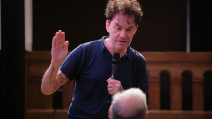 Reditelj Mark Kazins i Nikolas O Nil filmski urednik na Beogradskom irskom festivalu 5 Foto Bojan Kovacevic