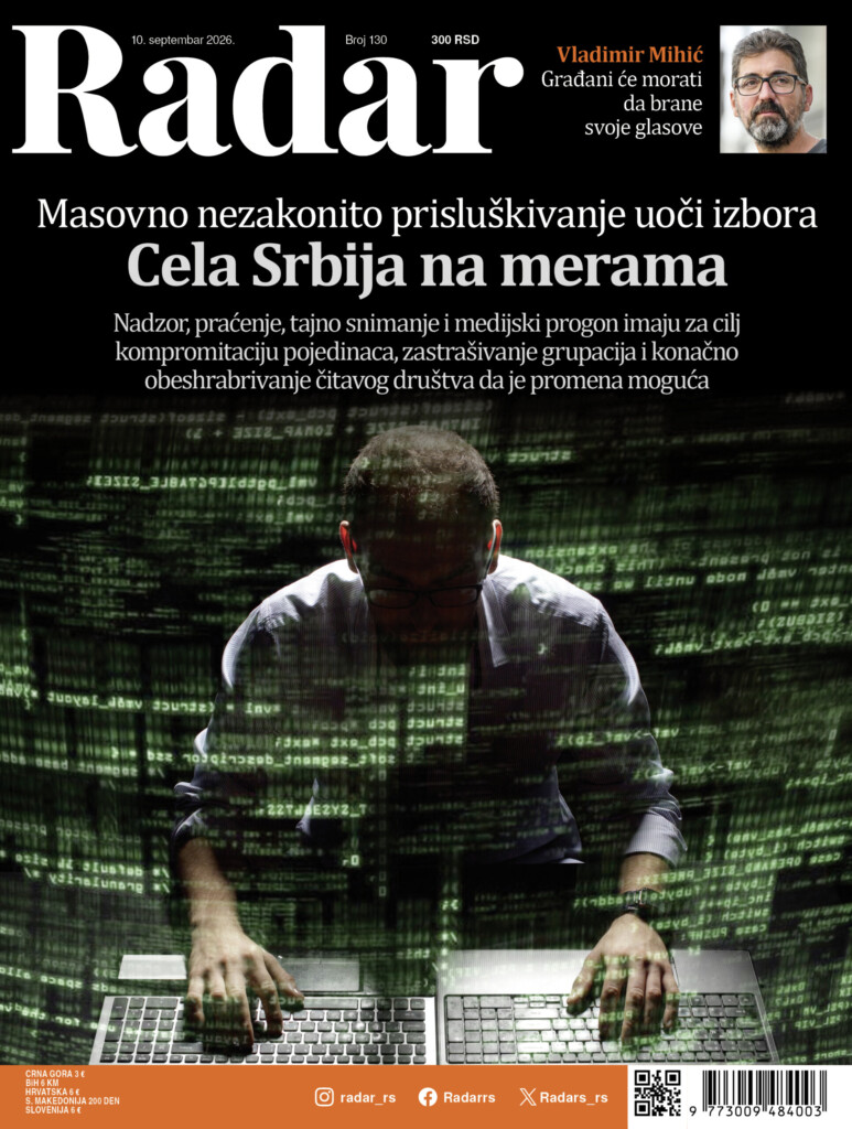 Novi Radar: Koga to BIA brani nezakonitim praćenjem i prisluškivanjem građana 2 Naslovna strana Radar 130