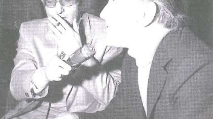 Dejan DJurkovic i Kirk Daglas FEST foto Arhiv Jugoslavije
